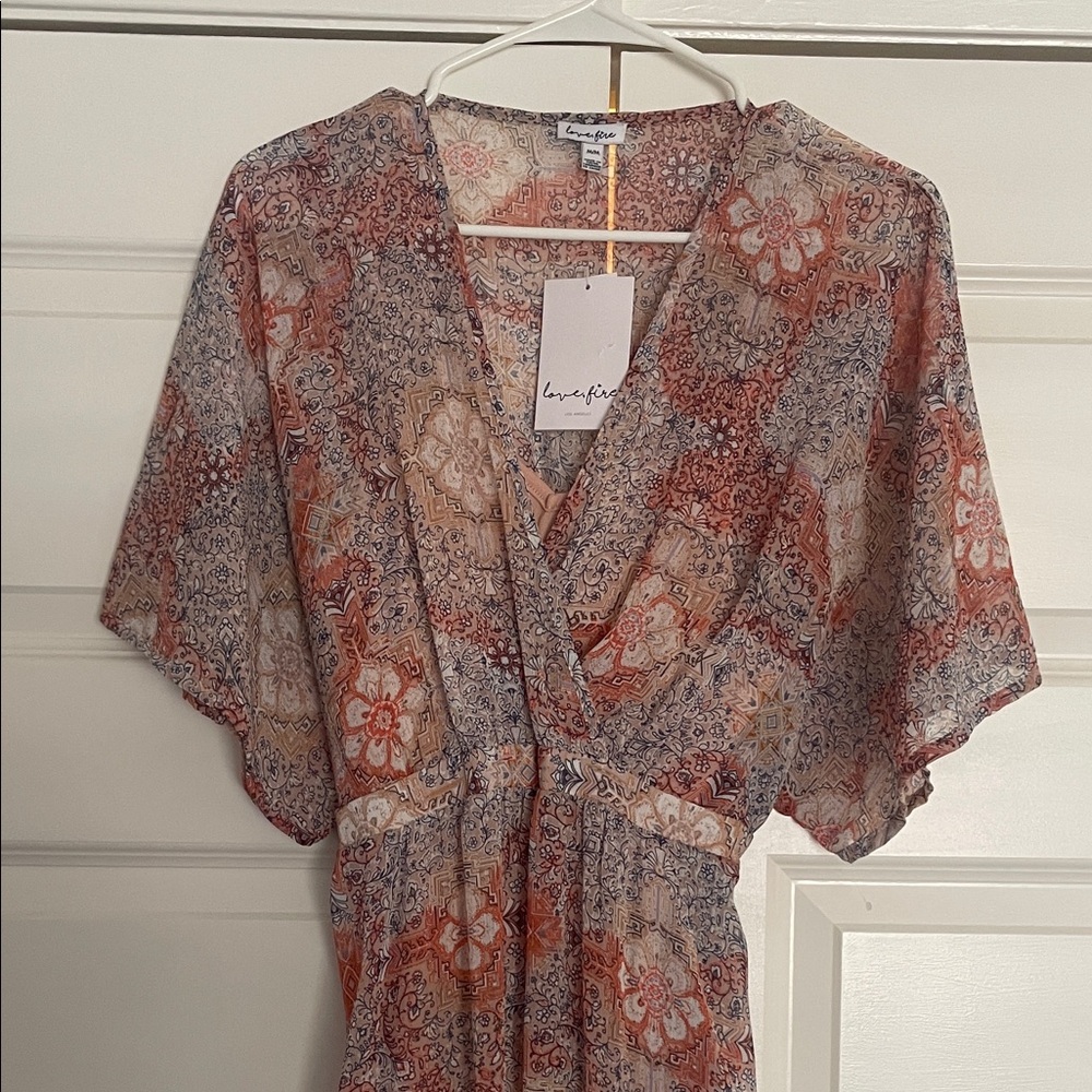 Love, Fire Multicolor Patterned Dress